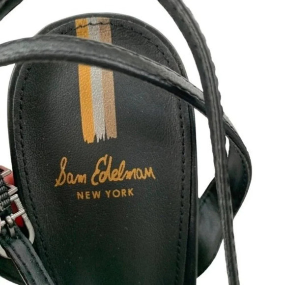 Sam Edelman Leather Kia Strappy Sandal Black Size 10 NWT - Picture 11 of 16